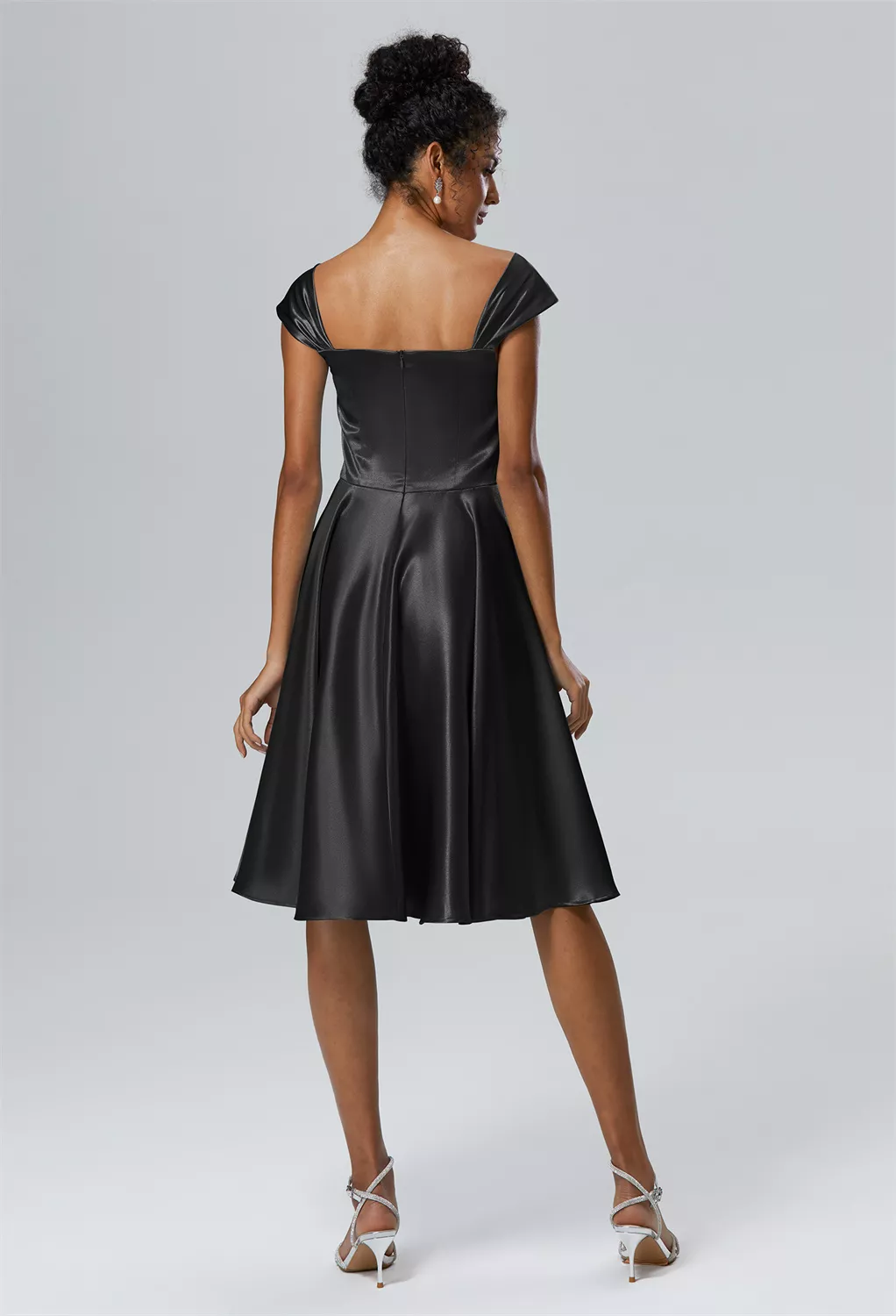 AW Yasmin Black Metallic  Spring Wedding Guest Dresses